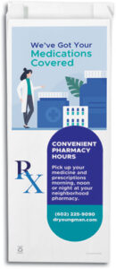 Medications Covered Pinch Bottom Pharmacy Bag