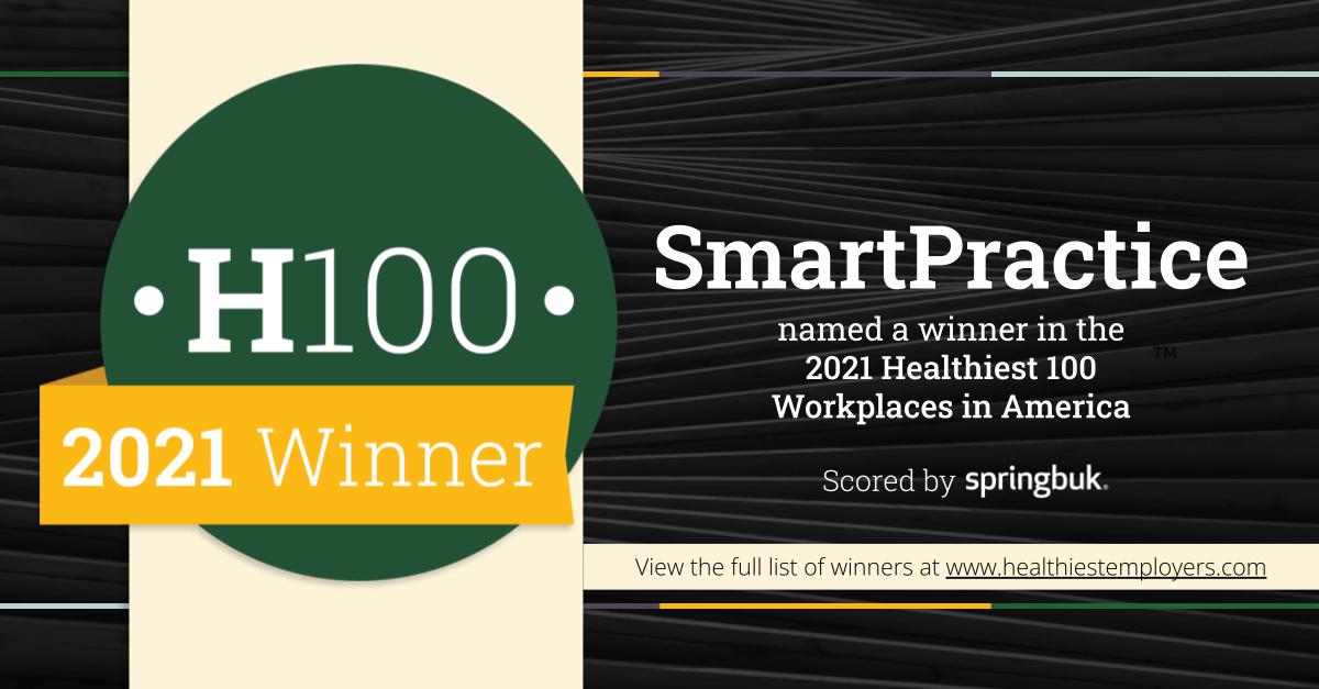 SmartPractice Among Healthiest 100 Workplaces in America for 2021